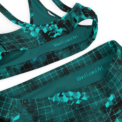 Geomatrix Recycled High-Waisted Bikini