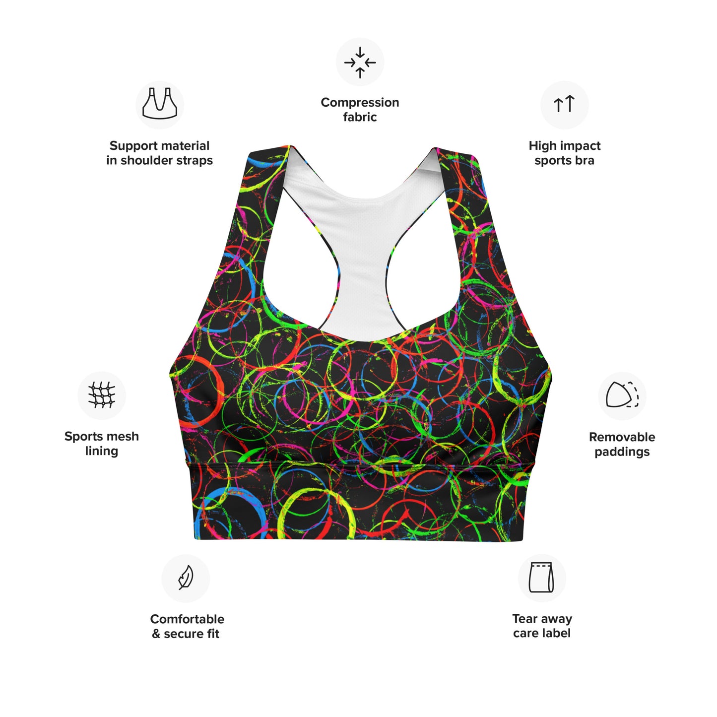 Bubbly Recycled Longline Sports Bra