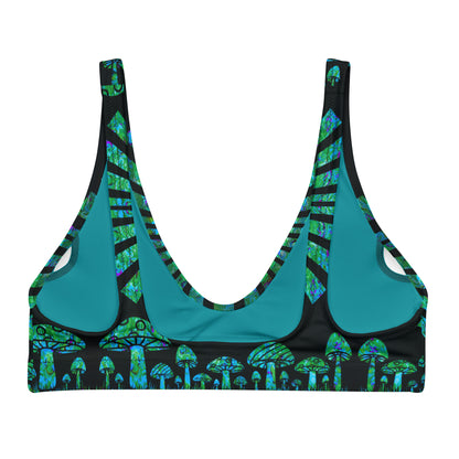 Sunshine & Shrooms (Green) Padded Bikini Top