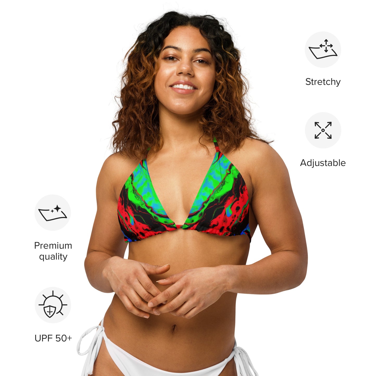 Toxic Decay Recycled String Bikini Top