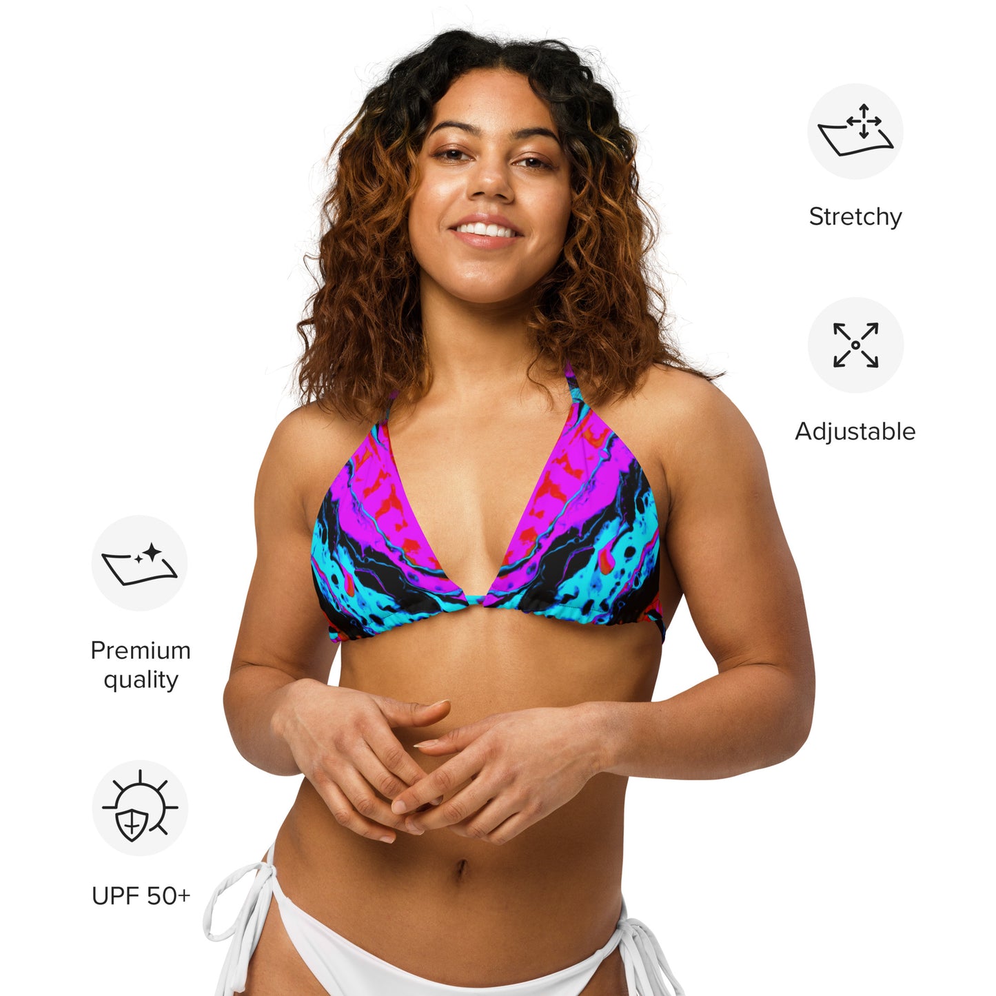 Toxic Decay 2 Recycled String Bikini Top