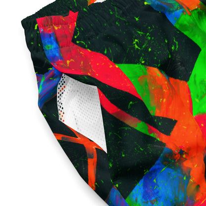 Neon Fracture Recycled Swim Trunks