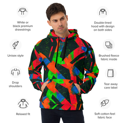 Neon Fracture Unisex Hoodie