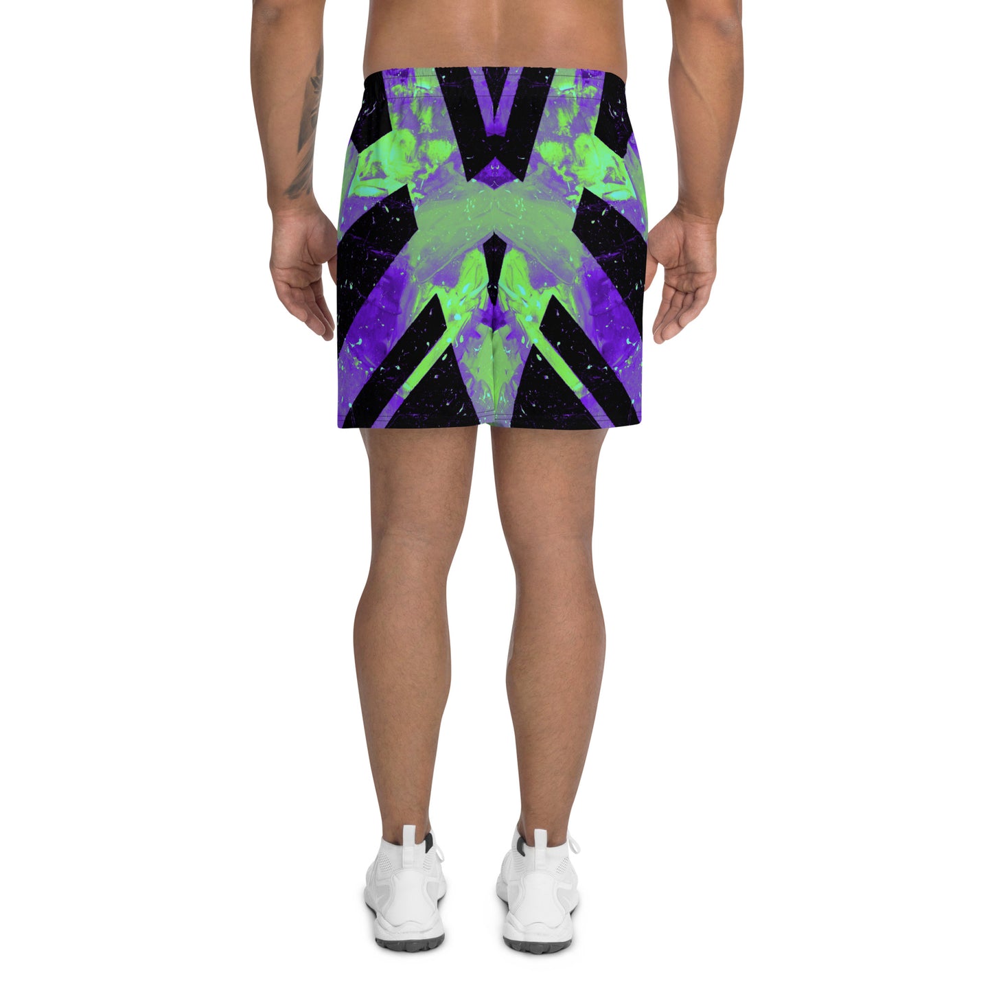 Neon Fracture 4 Unisex Athletic Long Shorts