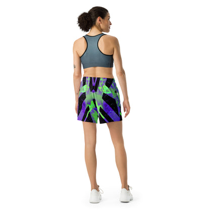 Neon Fracture 4 Unisex Athletic Long Shorts