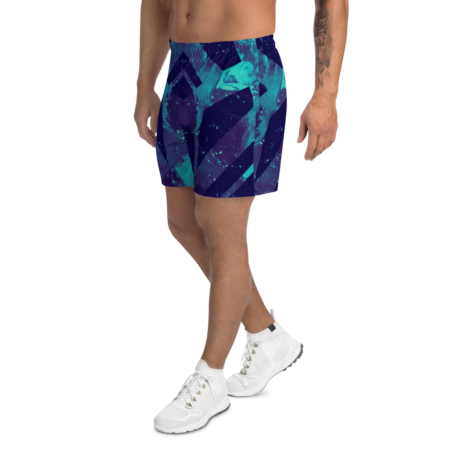 Neon Fracture 3 Unisex Athletic Long Shorts