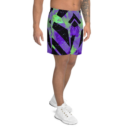 Neon Fracture 4 Unisex Athletic Long Shorts