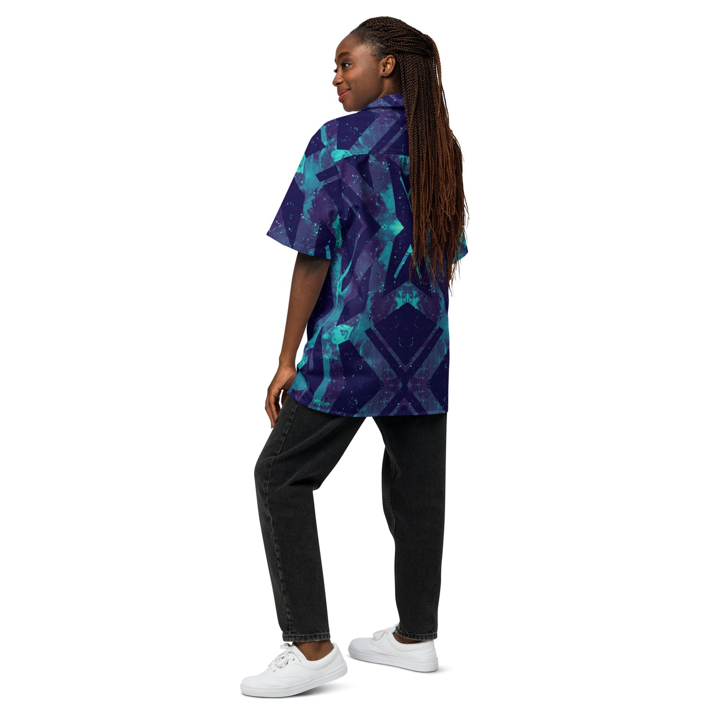 Neon Fracture 3 Unisex Button Shirt