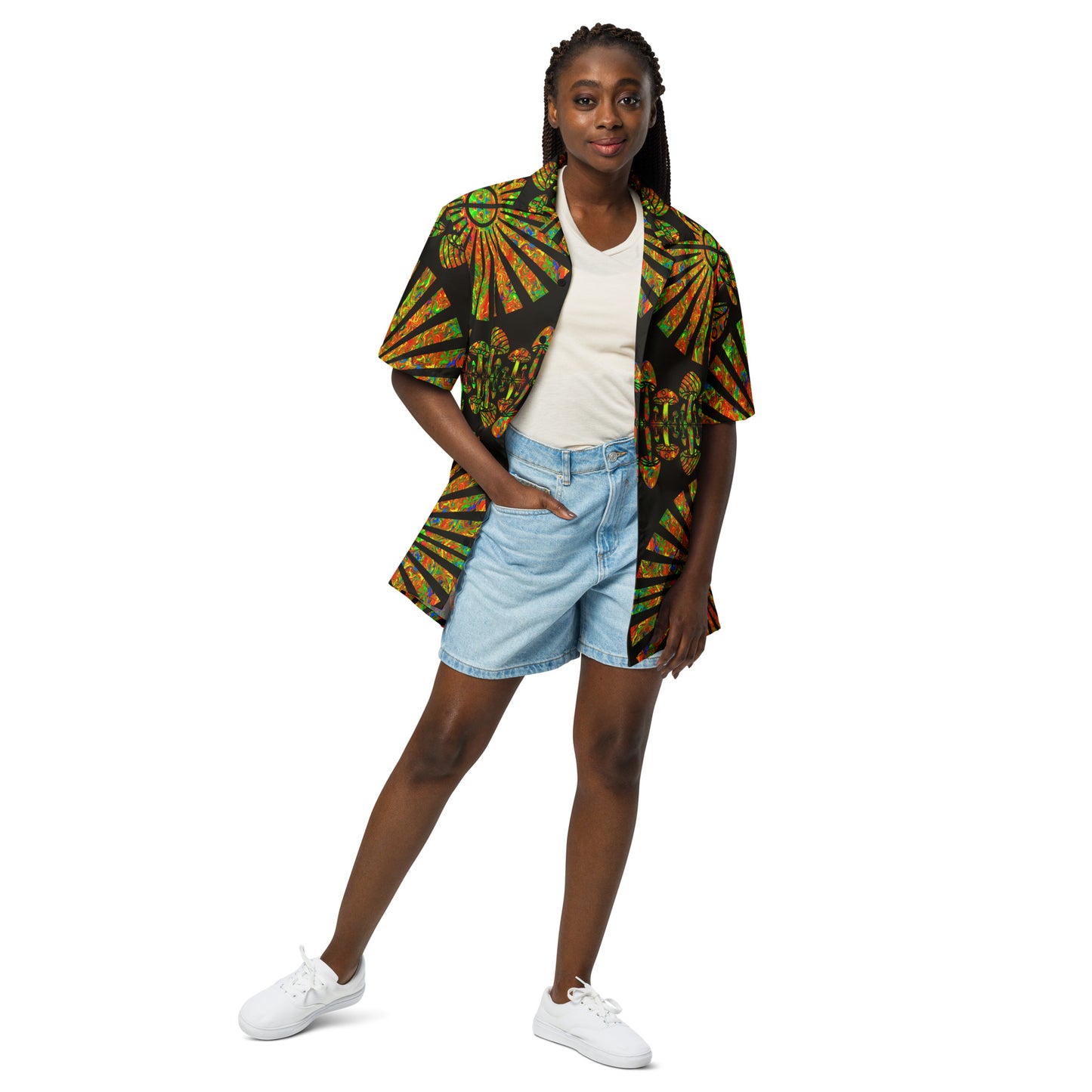 Sunshine & Shrooms Unisex Button Shirt