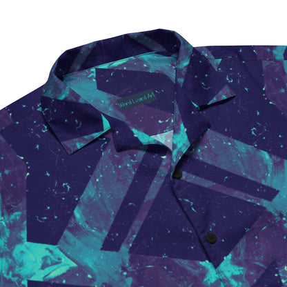 Neon Fracture 3 Unisex Button Shirt