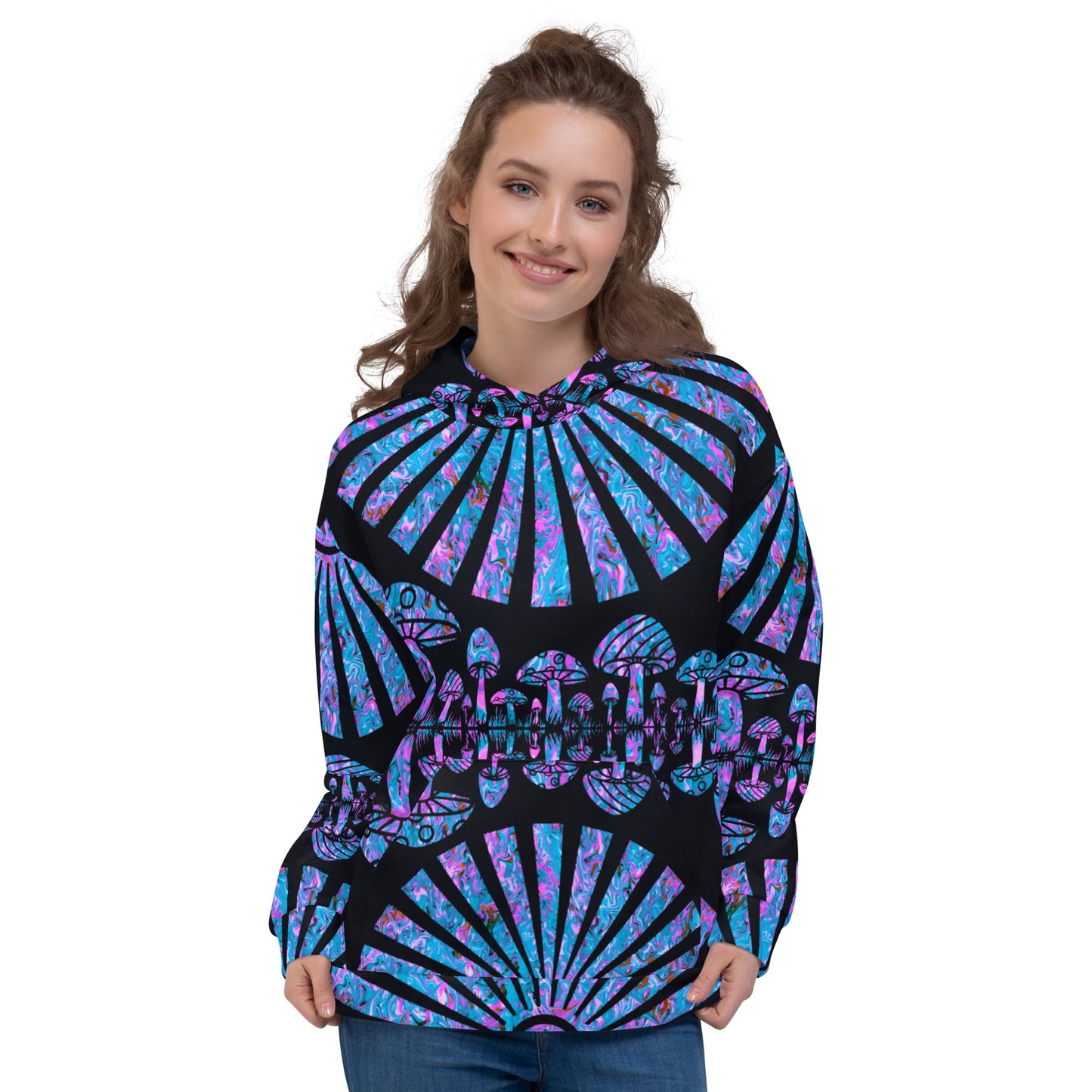Sunshine & Shrooms (Blue) Unisex Hoodie