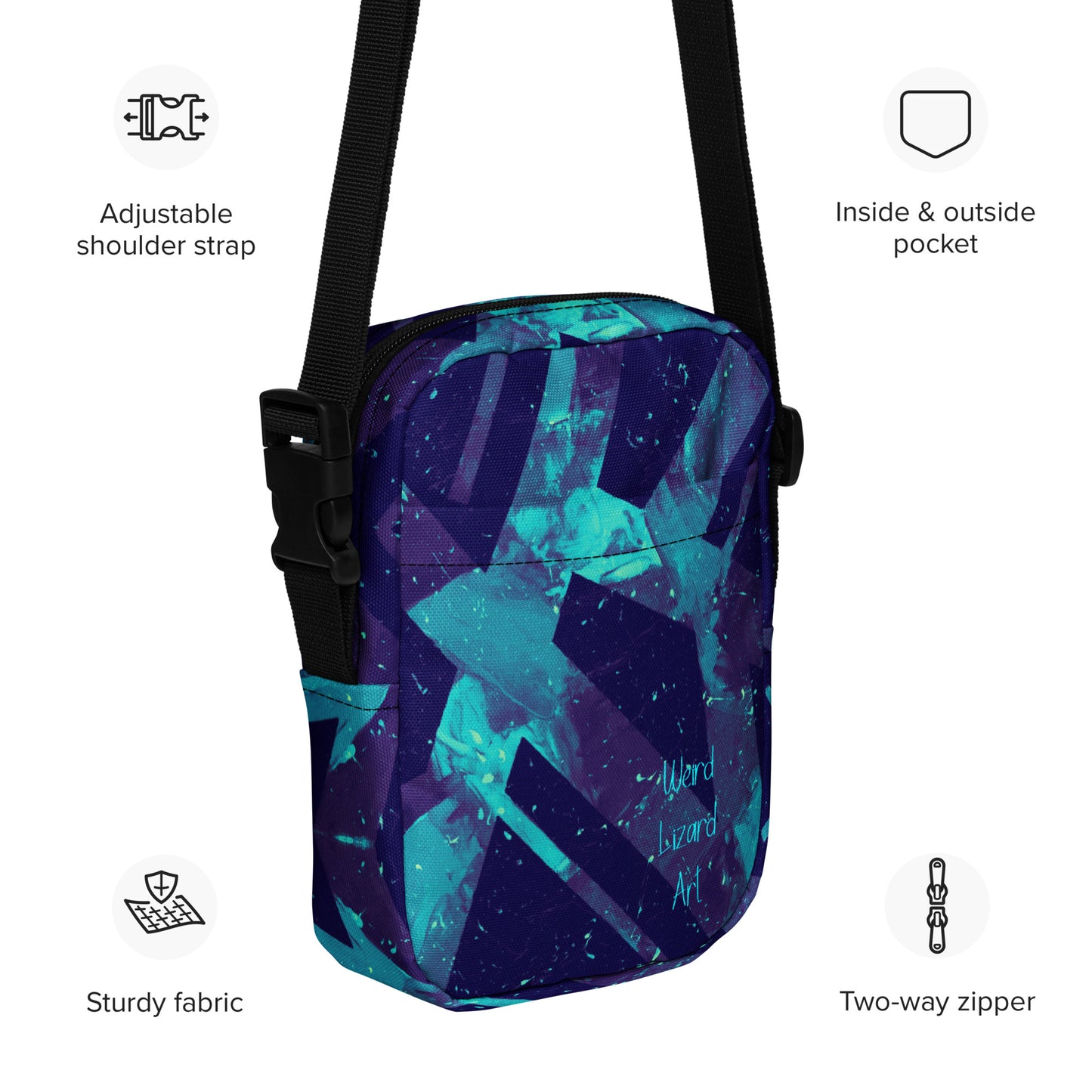 Neon Fracture 3 Utility Crossbody Bag