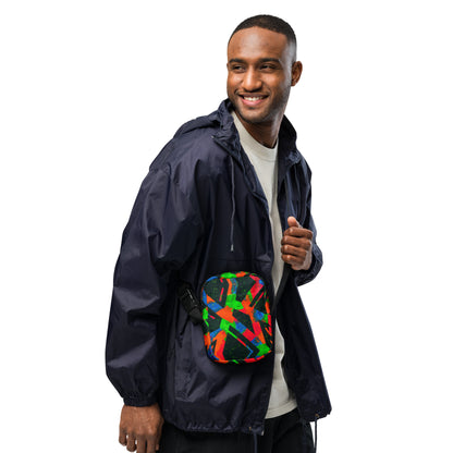 Neon Fracture Utility Crossbody Bag