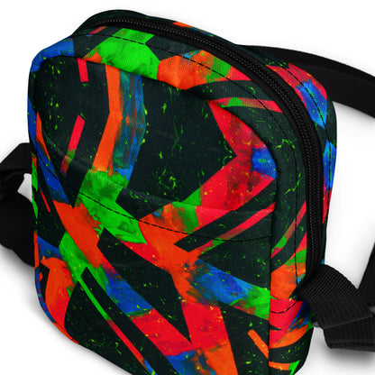 Neon Fracture Utility Crossbody Bag