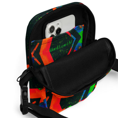 Neon Fracture Utility Crossbody Bag