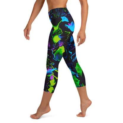 Neon Vapors 2 Yoga Capri Leggings