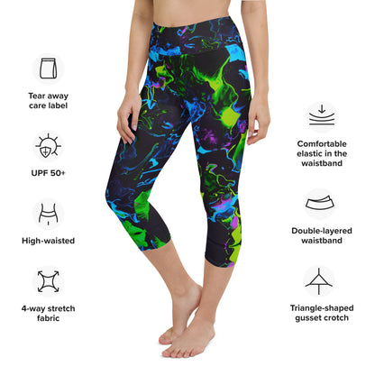 Neon Vapors 2 Yoga Capri Leggings