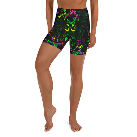 Neon Vapors Yoga Shorts