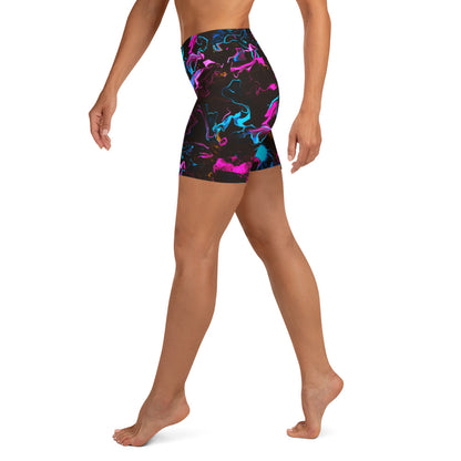 Neon Vapors 3 Yoga Shorts