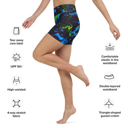 Neon Vapors 2 Yoga Shorts