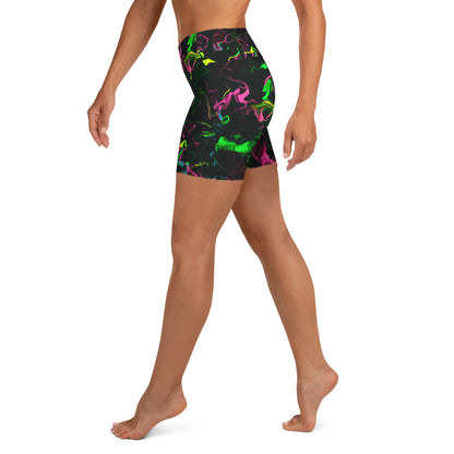 Neon Vapors Yoga Shorts