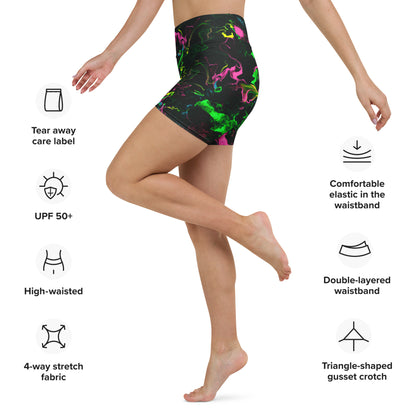 Neon Vapors Yoga Shorts