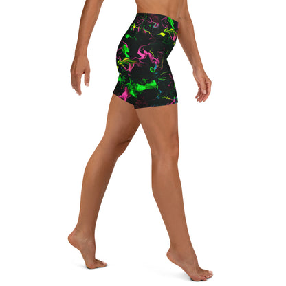 Neon Vapors Yoga Shorts