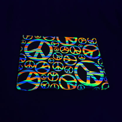 9x12 "Peace Out" Neon Fluid Painting