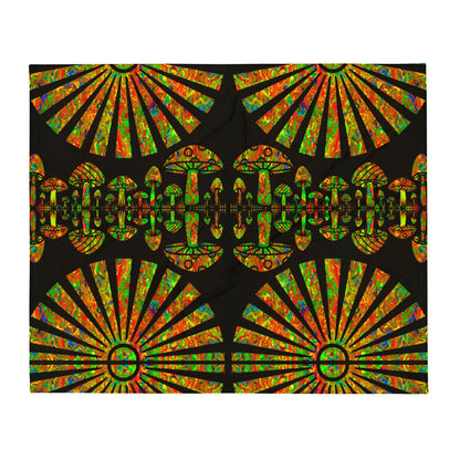 Sunshine & Shrooms Throw Blanket