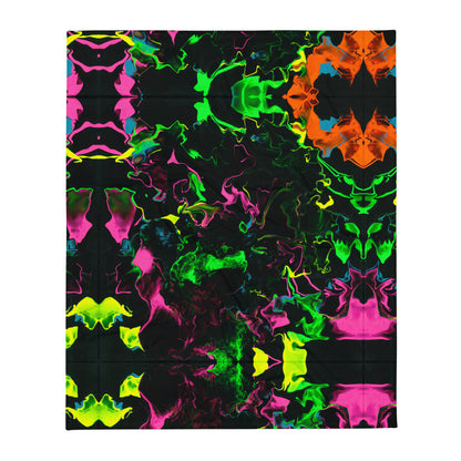 Neon Vapors Throw Blanket