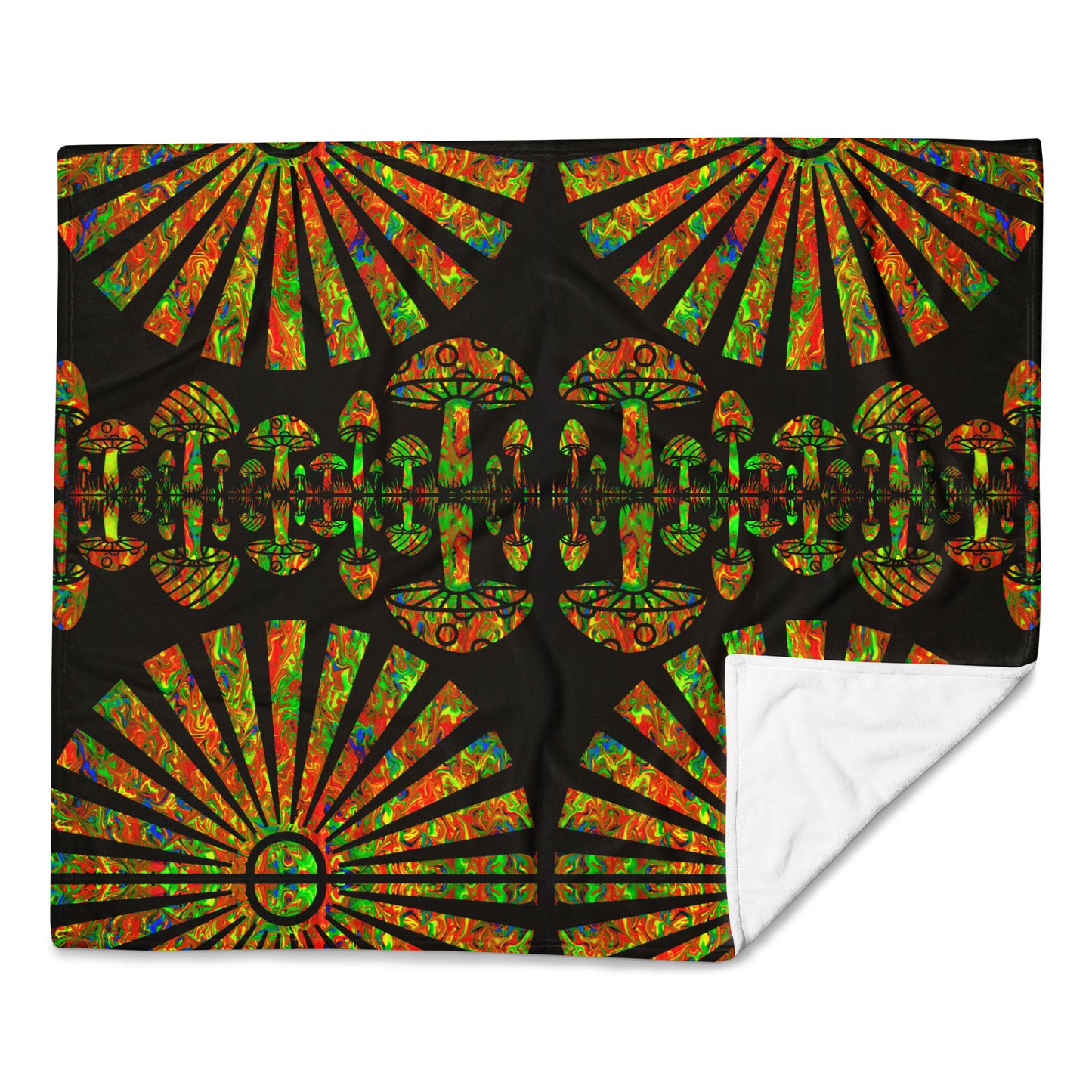 Sunshine & Shrooms Throw Blanket