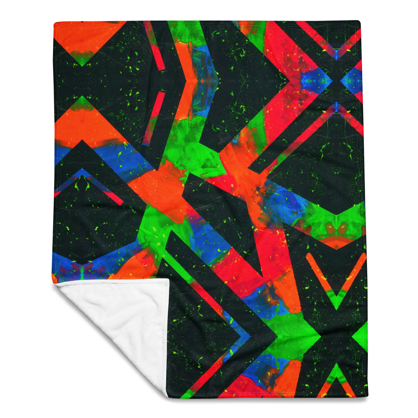 Neon Fracture Throw Blanket