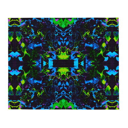 Neon Vapors 2 Throw Blanket