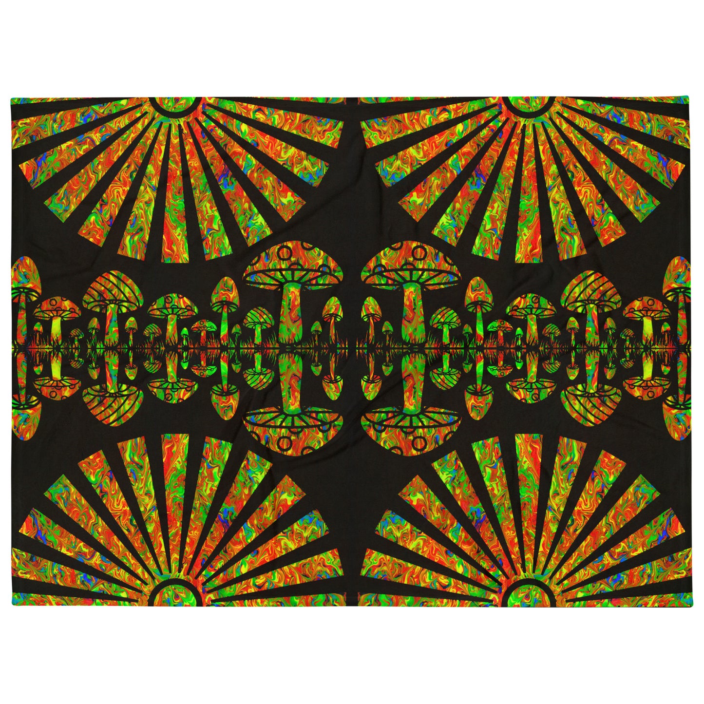 Sunshine & Shrooms Throw Blanket