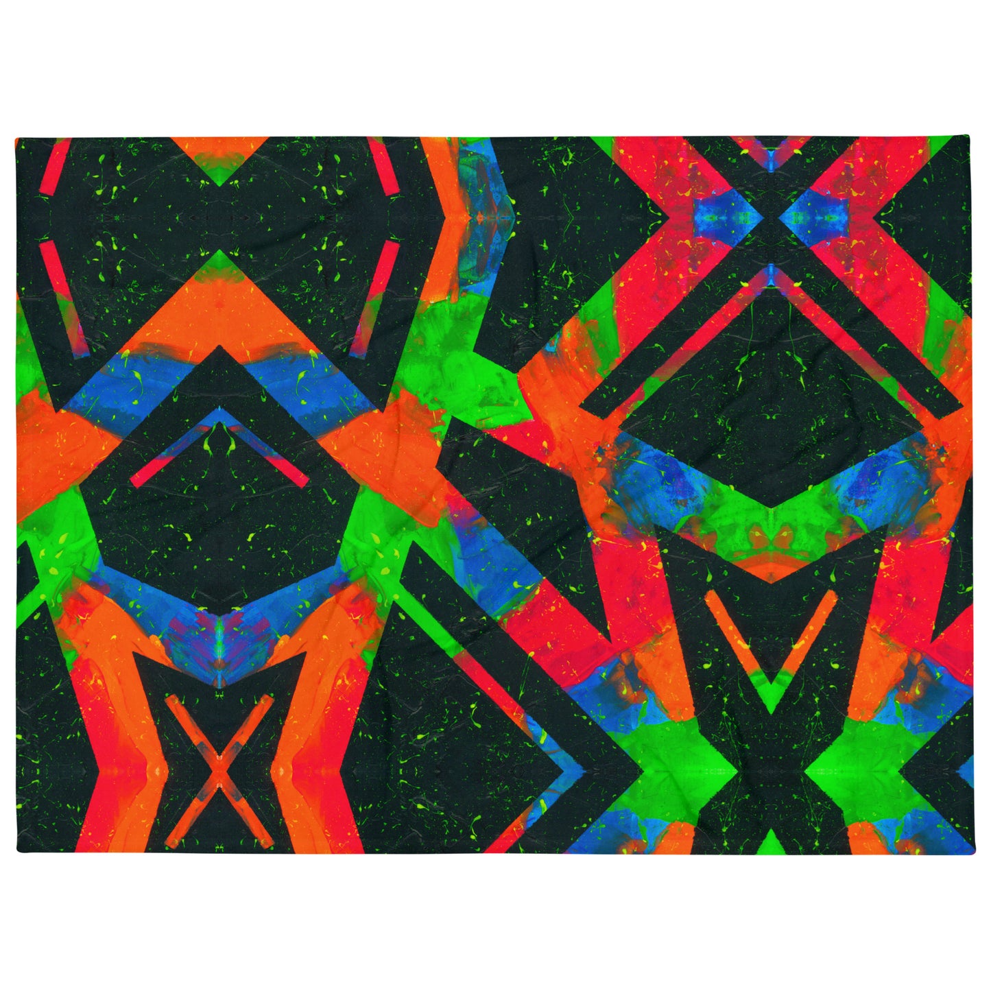 Neon Fracture Throw Blanket