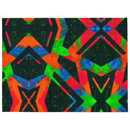 Neon Fracture Throw Blanket