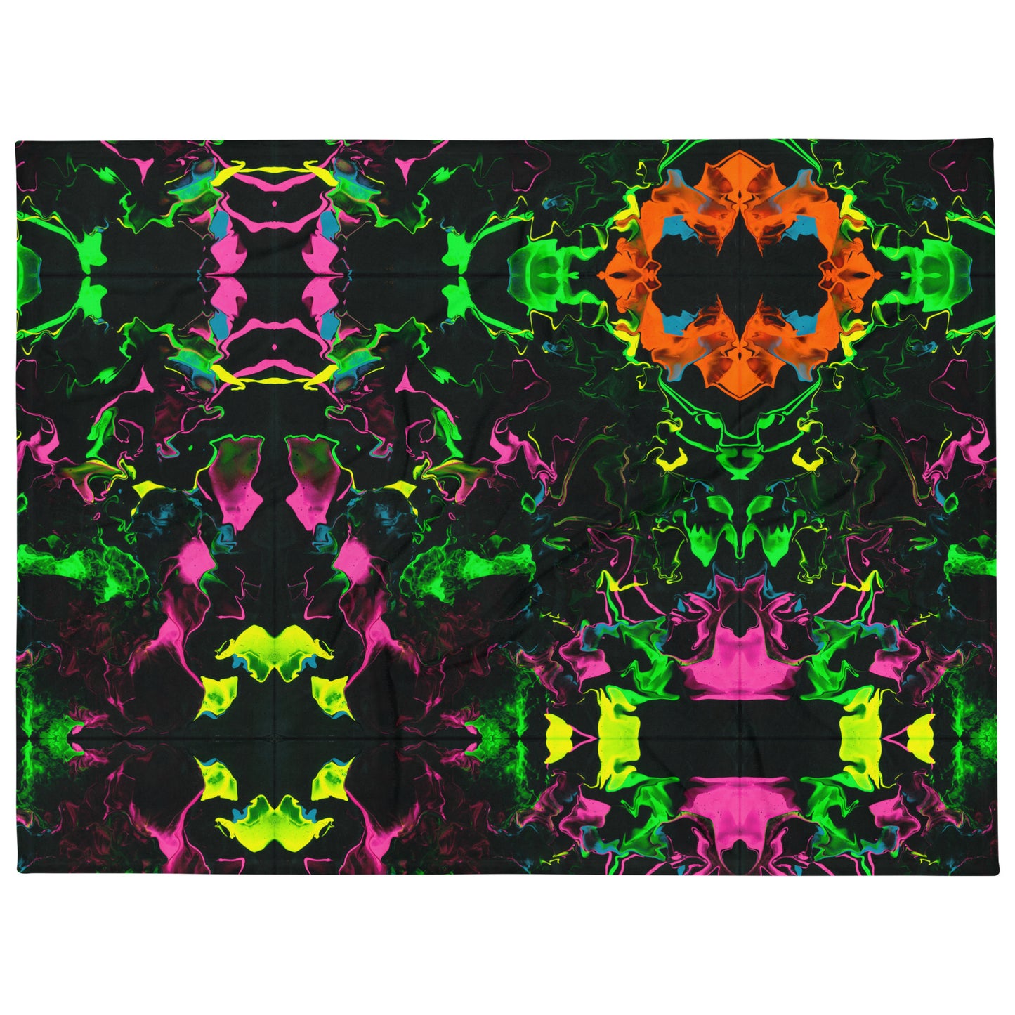 Neon Vapors Throw Blanket