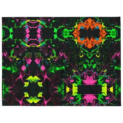 Neon Vapors Throw Blanket