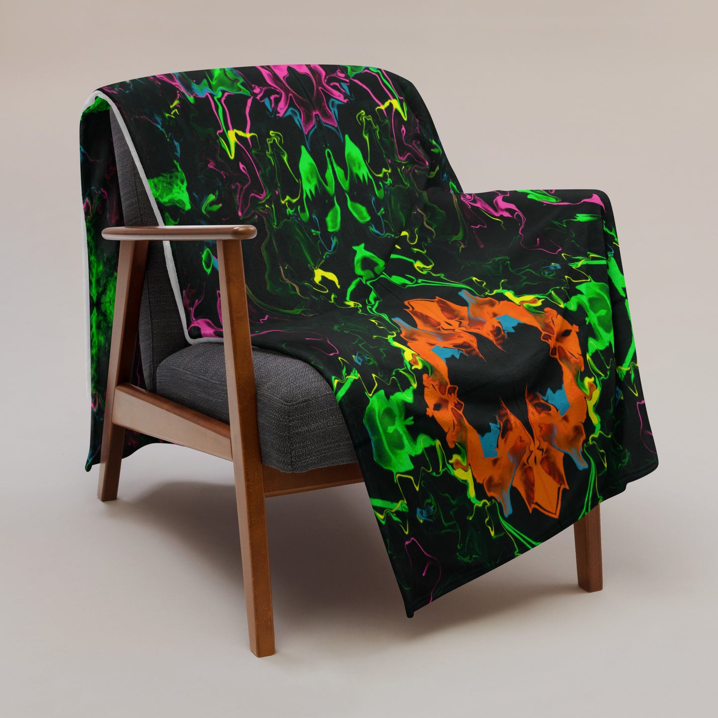 Neon Vapors Throw Blanket