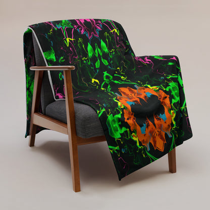 Neon Vapors Throw Blanket