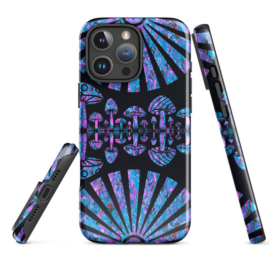 Sunshine & Shrooms (Blue) Tough Case for iPhone®