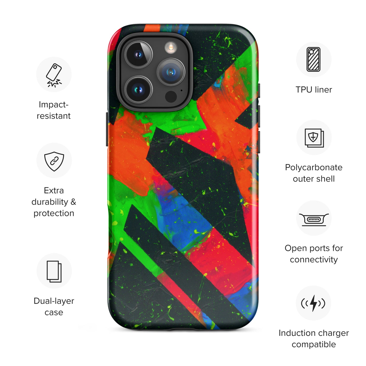 Neon Fracture Tough Case for iPhone®